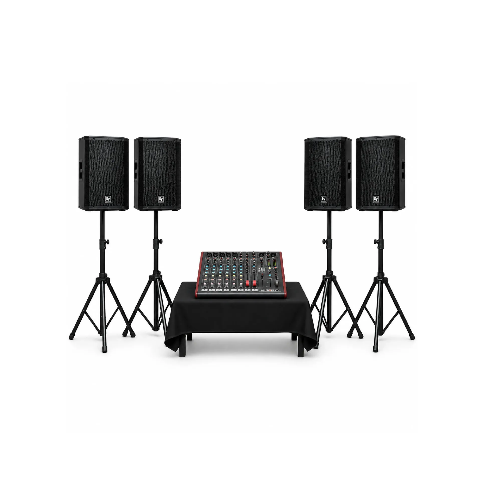 Sistema de sonido para audiencia mediana B (4 bocinas)