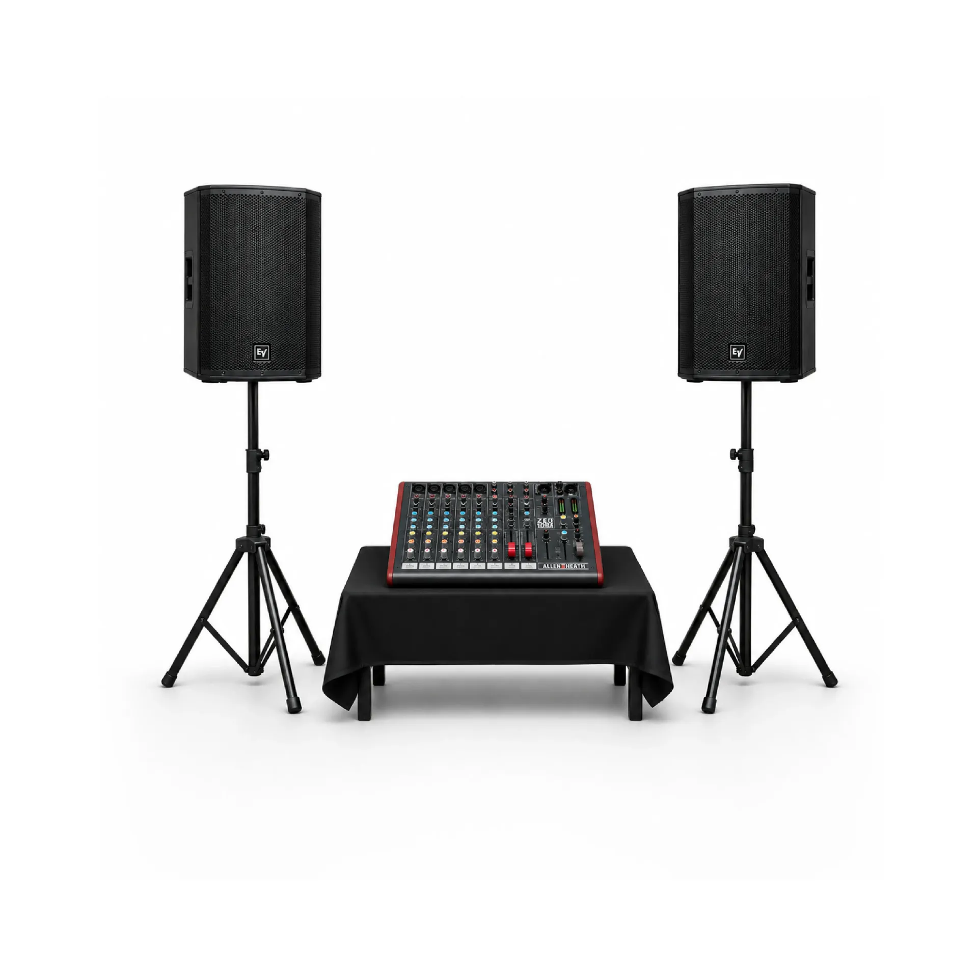 Sistema de sonido para audiencia mediana A (2 bocinas) (10:00 am - 12:00 pm)